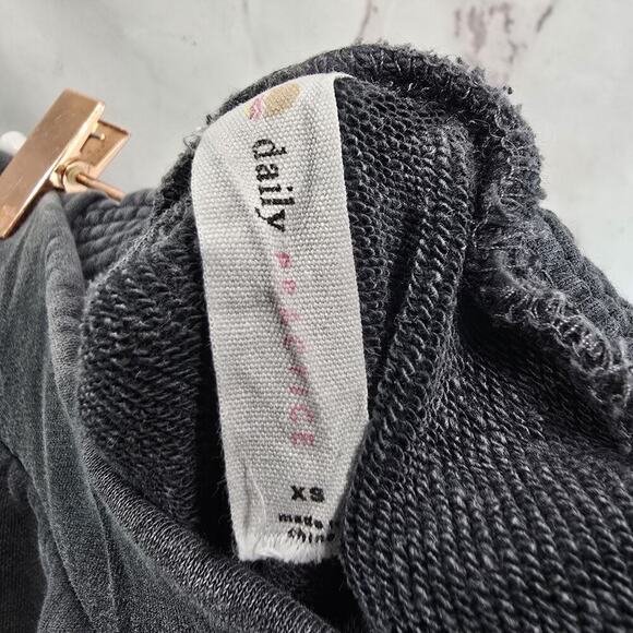 Anthropologie Sweatpants Womens XS Gray Wide Leg Burn Out Slit Daily Practice - Picture 3 of 13